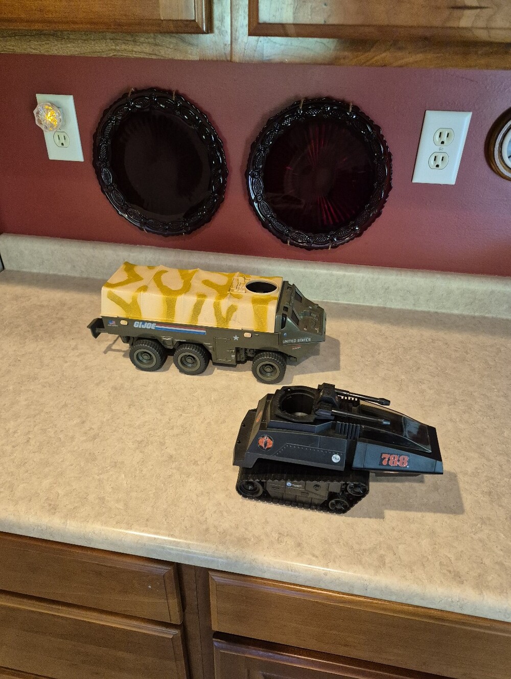 Vintage Lot Of 2 G.I. Joe Vehicles Amphibious Personnel Carrier, Cobra HISS 1983